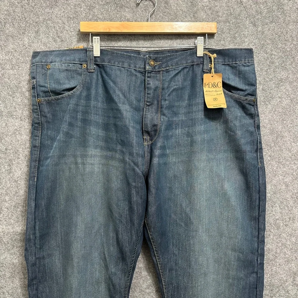 NEW PD&C Jeans Mens 46x32 Blue Milano Straight‎ Leg Denim Pants New